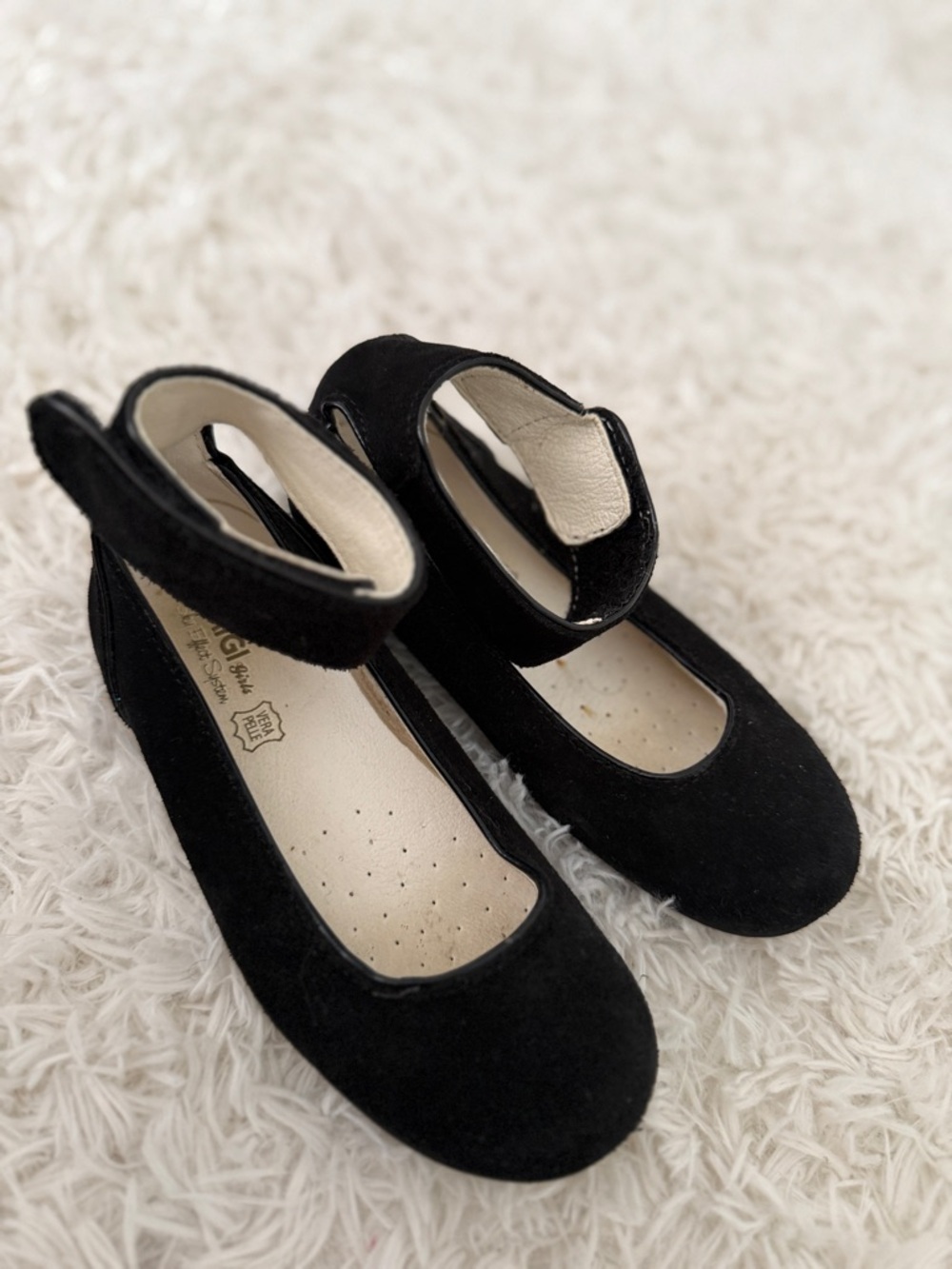 Primigi Girls Black Mary Jane Shoes Size 11.5 Little Kid Leather Classic
